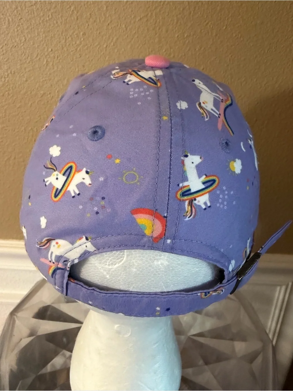 Girls 47 Embroidered England Patriots Purple Unicorn Hat Adjustable